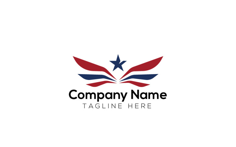 American Flying Logo Design Template - TemplateMonster