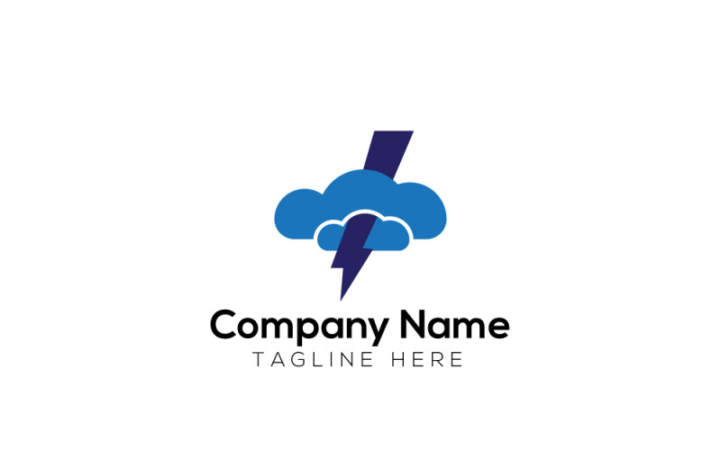 Cloud Storm logotyp designmall