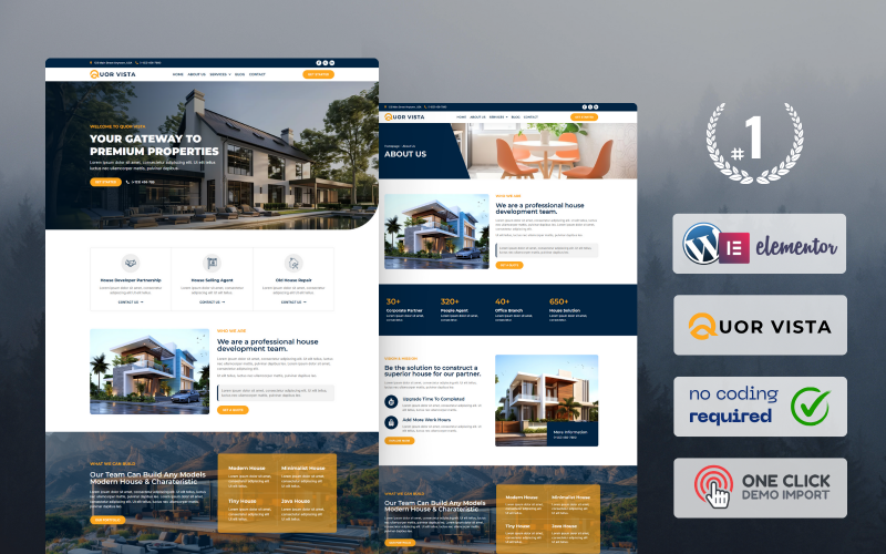 Kit modello Elementor immobiliare QuorVista
