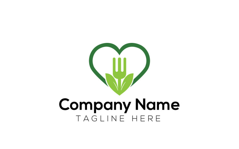 Love Garden & Love Organic Food Шаблон оформлення логотипу