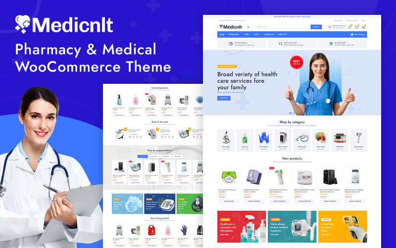 Medicnlt - 药店和医疗商店 WooCommerce 主题