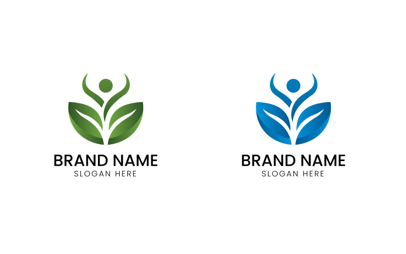Menselijk blad vector logo-09-338