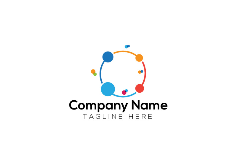 Modèle de conception de logo Atom Media 5