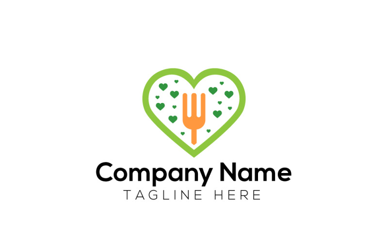 Modèle de conception de logo Love Garden & Love Organic Food 3