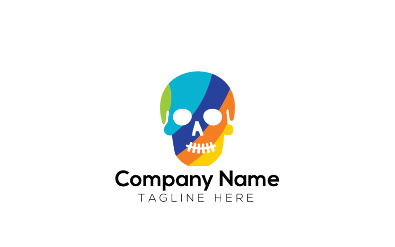 Modello di progettazione del logo del teschio creativo