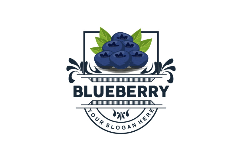 Blueberry Logo Tuinboerderij Vers Fruit V1