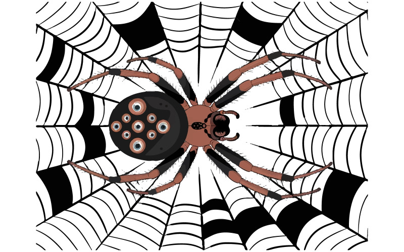 Eine Vektorillustration einer Spinne