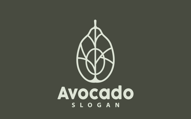 Logo d'avocat, conception vectorielle de fruits frais V10