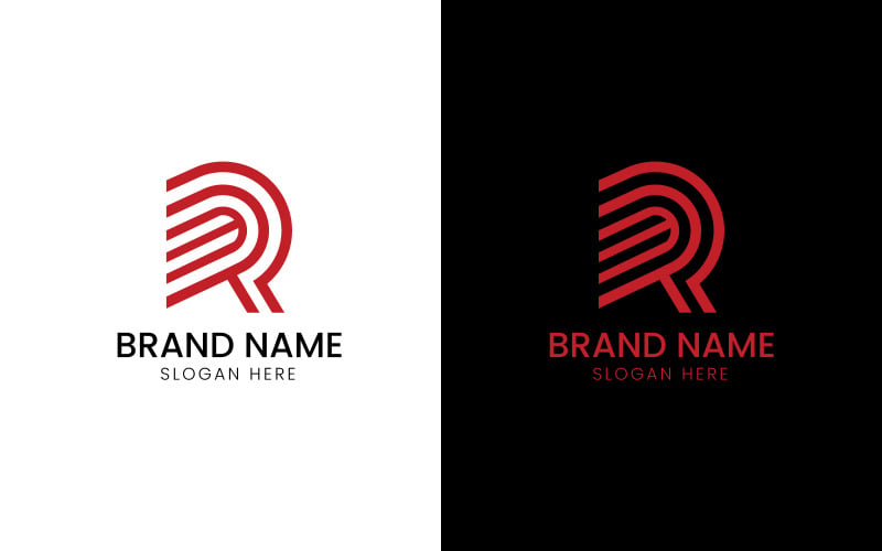 Písmeno R linie umění obchodní logo-09-347
