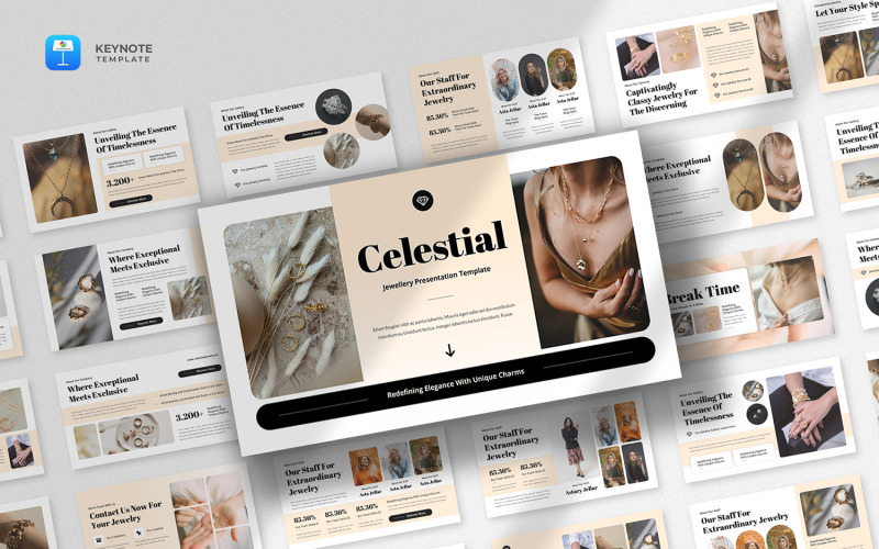 Celestial - Шаблон презентации роскошных ювелирных изделий