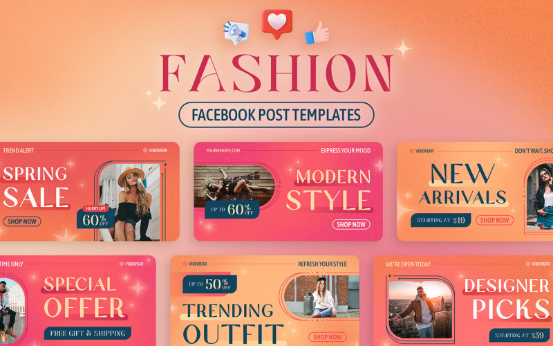 Moda Satış Facebook Gönderi Şablonları