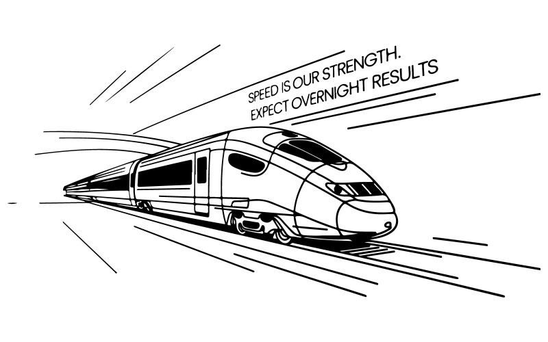 Train vector art illustration