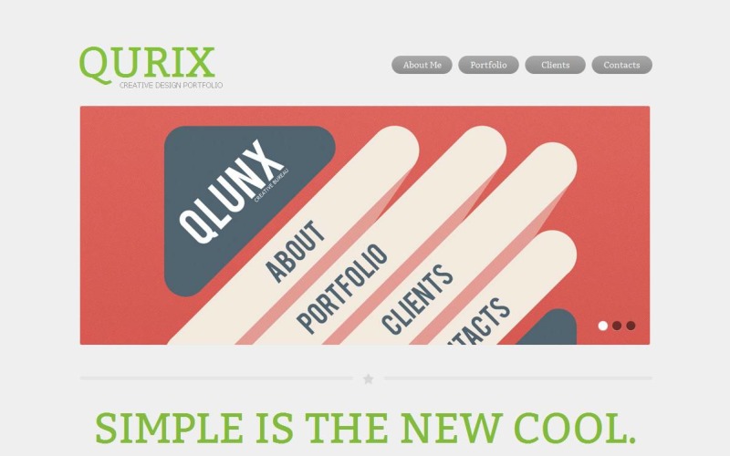 дизайнерское портфолио moto cms html шаблон