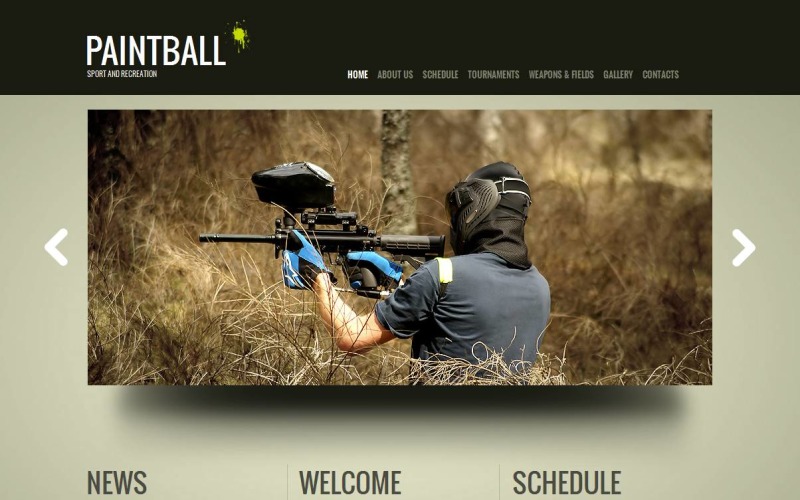 пейнтбол moto cms html шаблон