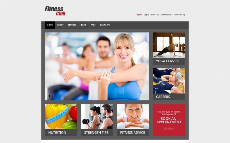 WordPress motiv reagující na fitness