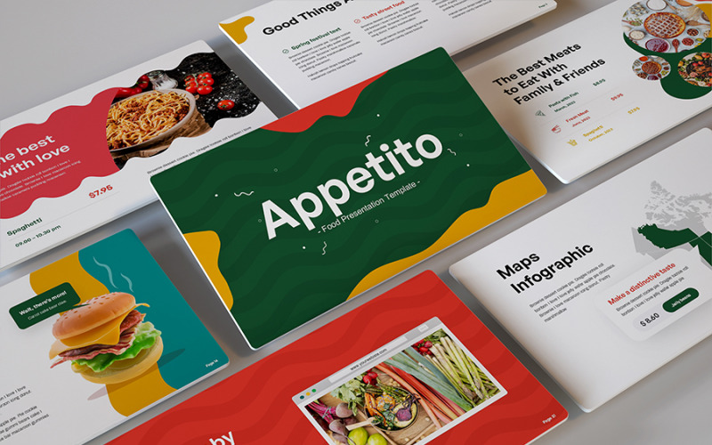 Appetito - Modello PowerPoint creativo per il cibo