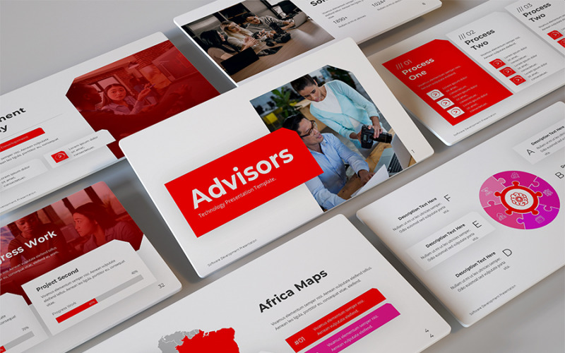 Consultores - Modelo de PowerPoint de Tecnologia Moderna