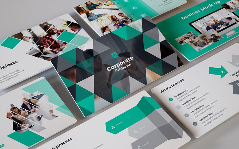 Dierra - Modello di PowerPoint per report aziendale