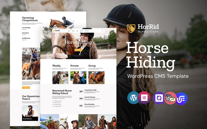 HorRid - Tema WordPress Elementor per equitazione e club