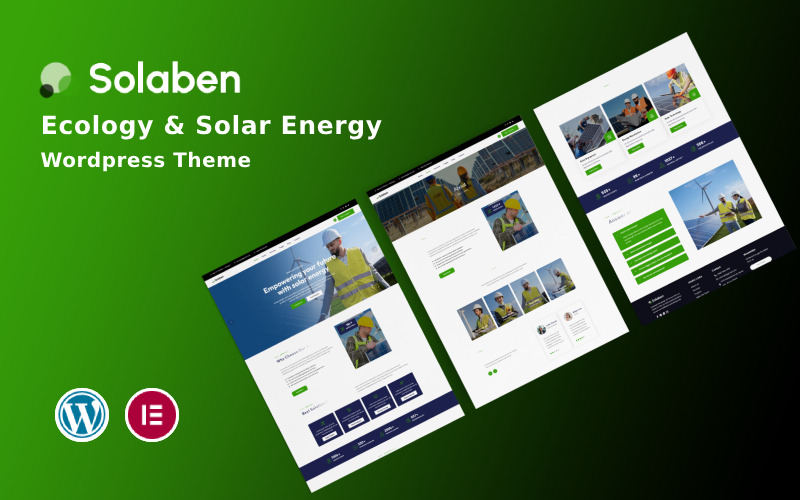 Solaben - Ekologie a solární energie WordPress Téma