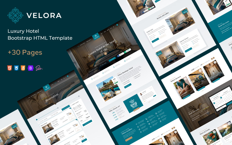 Velora - HTML šablona Bootstrap luxusního hotelu