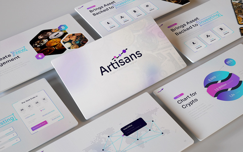 Artisans - Modèle de diapositives Google Crypto