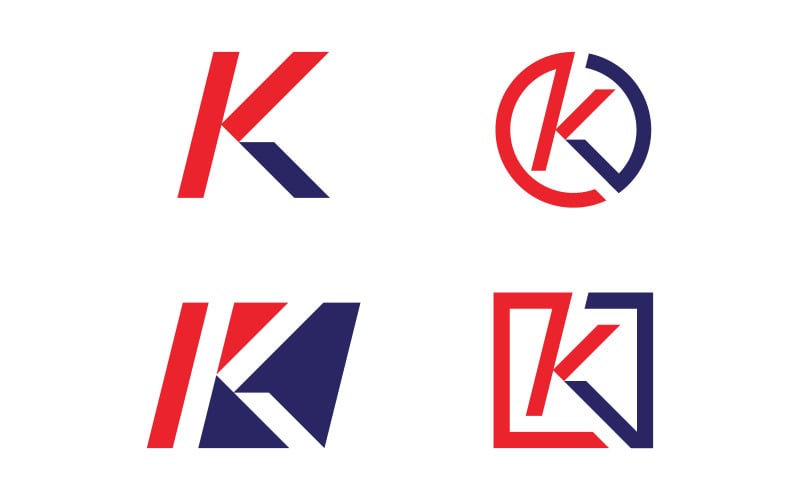 Letter k logo vector template, Creative K Letter initial logo design V14