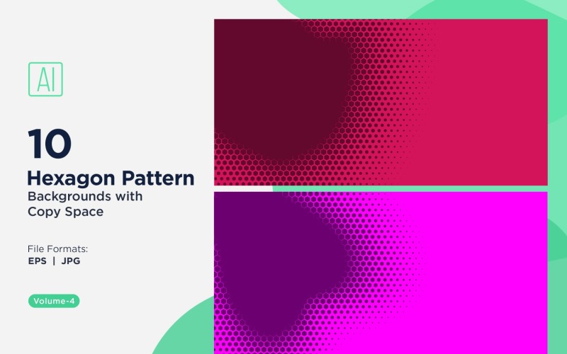 Fondo con patrón hexagonal dinámico para proyectos creativos 04