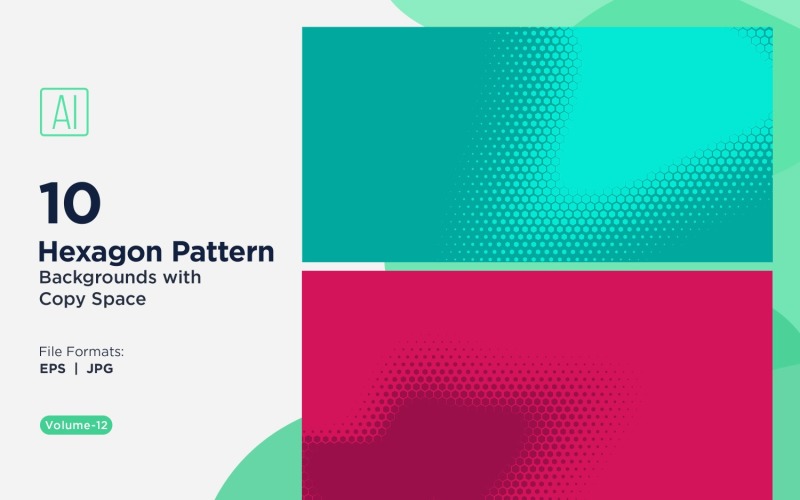 Fondo con patrón hexagonal dinámico para proyectos creativos 12