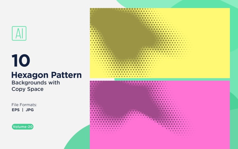 Fondo con patrón hexagonal dinámico para proyectos creativos 20