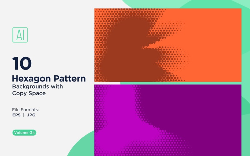 Fondo con patrón hexagonal dinámico para proyectos creativos 34