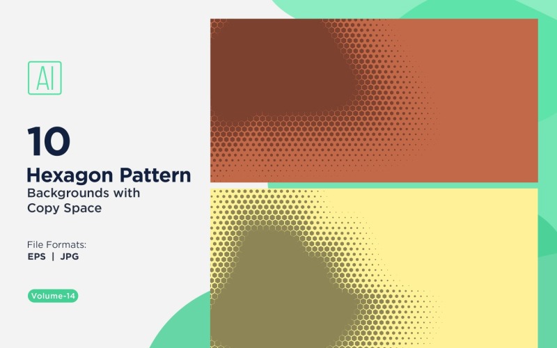 Fundo de Padrão Hexagonal Dinâmico para Projetos Criativos 14