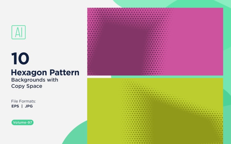 Fondo con patrón hexagonal dinámico para proyectos creativos 97