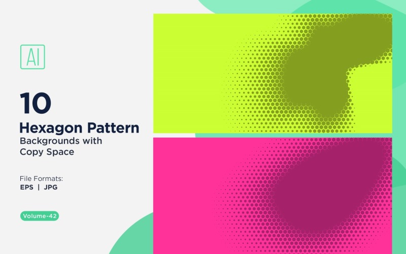 Fundo de Padrão Hexagonal Dinâmico para Projetos Criativos 42