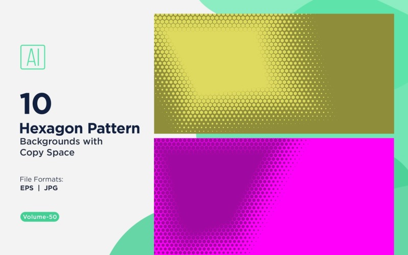 Fundo de Padrão Hexagonal Dinâmico para Projetos Criativos 50