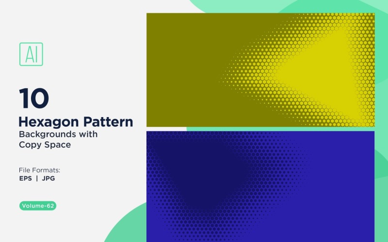 Fundo de Padrão Hexagonal Dinâmico para Projetos Criativos 62