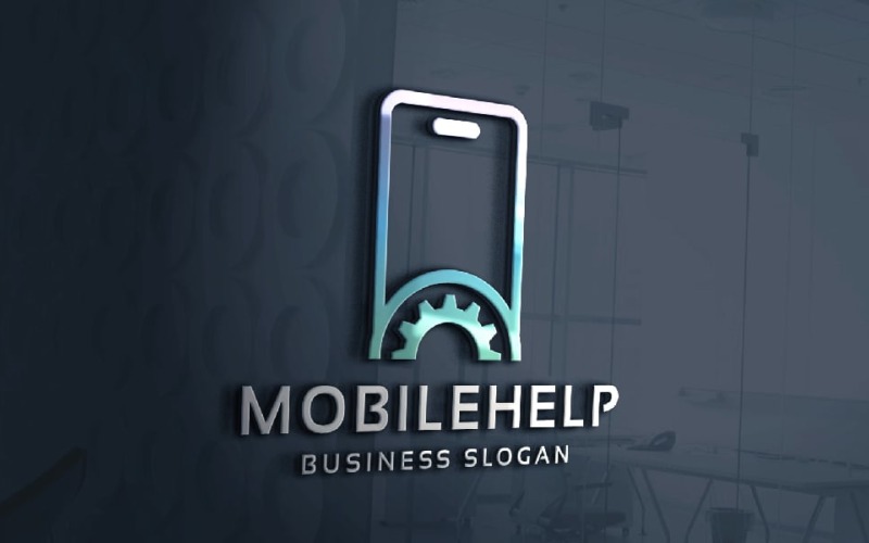 Plantilla de logotipo de ayuda rápida para dispositivos móviles