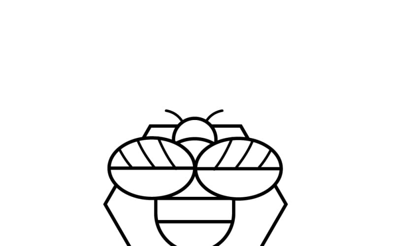 Pszczoła ikona wektor miód logo ilustracja