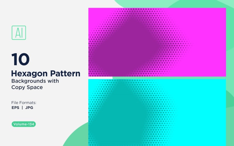 Dynamic Hexagon Pattern Background for Creative Projects 134