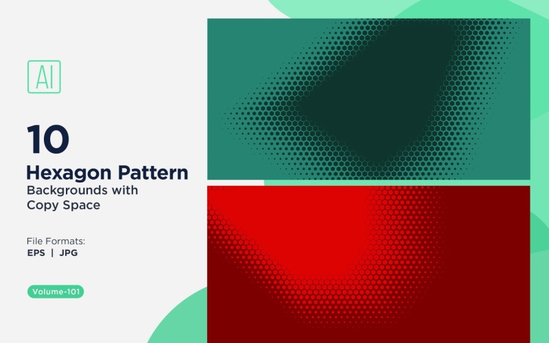 Fondo con patrón hexagonal dinámico para proyectos creativos 101