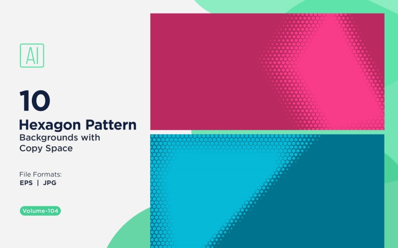 Fondo con patrón hexagonal dinámico para proyectos creativos 104