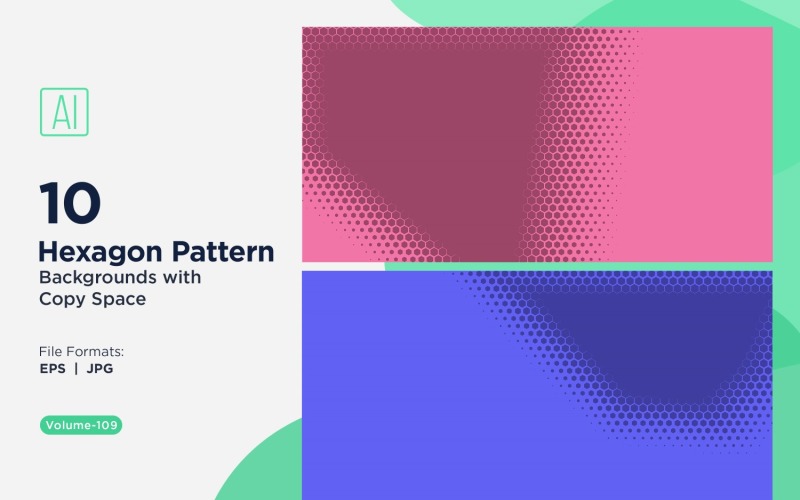 Fondo con patrón hexagonal dinámico para proyectos creativos 109