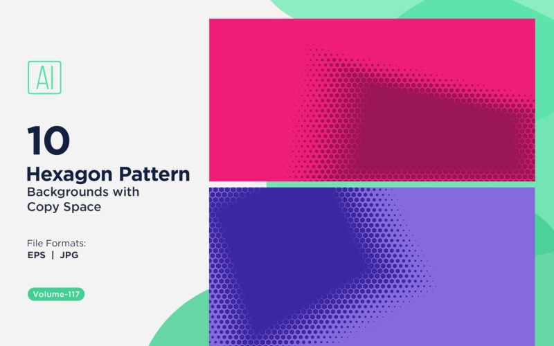 Fondo con patrón hexagonal dinámico para proyectos creativos 117