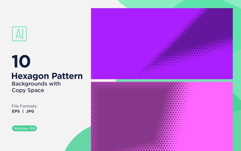 Fondo con patrón hexagonal dinámico para proyectos creativos 129