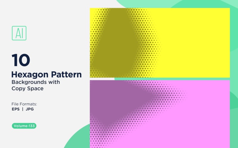 Fondo con patrón hexagonal dinámico para proyectos creativos 133