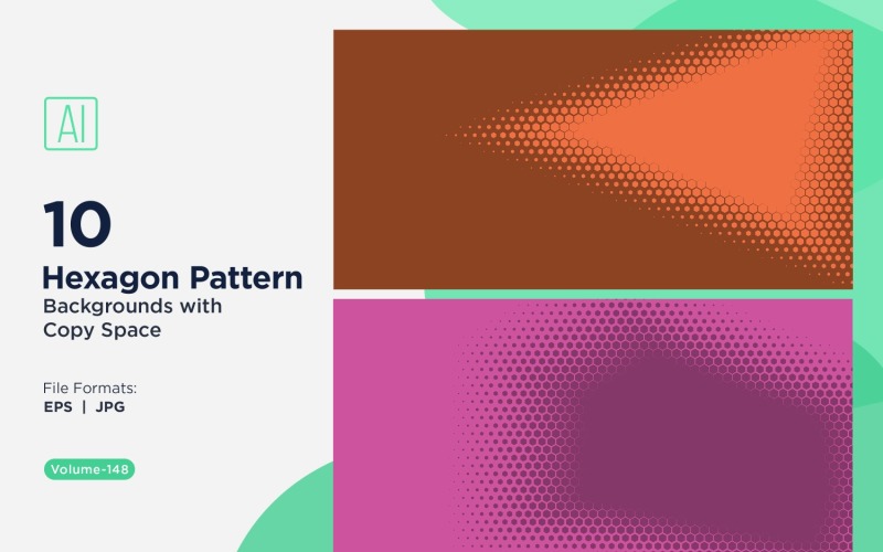 Fondo con patrón hexagonal dinámico para proyectos creativos 148