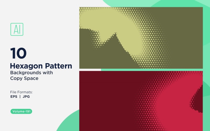 Fondo con patrón hexagonal dinámico para proyectos creativos 191