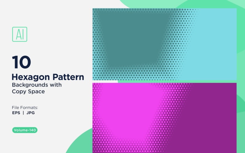 Fundo de Padrão Hexagonal Dinâmico para Projetos Criativos 140