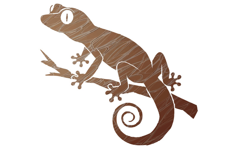 gecko realistisk siluett konst illustration