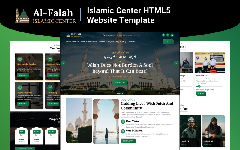 Al-Falah - Islamic Center HTML5 Website Template